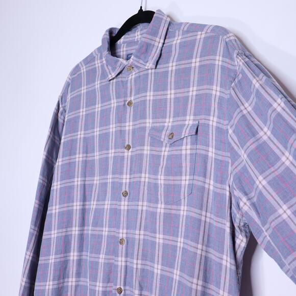 JOHNNIE-O Surflannel The Rascal Shirt Laguna Blue Plaid Button Up Men's L - Picture 3 of 10